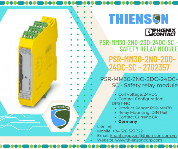 Phoenix Contact Safety Device - PSR-MM30-2NO-2DO-24DC-SC (Product Code: 2702357)